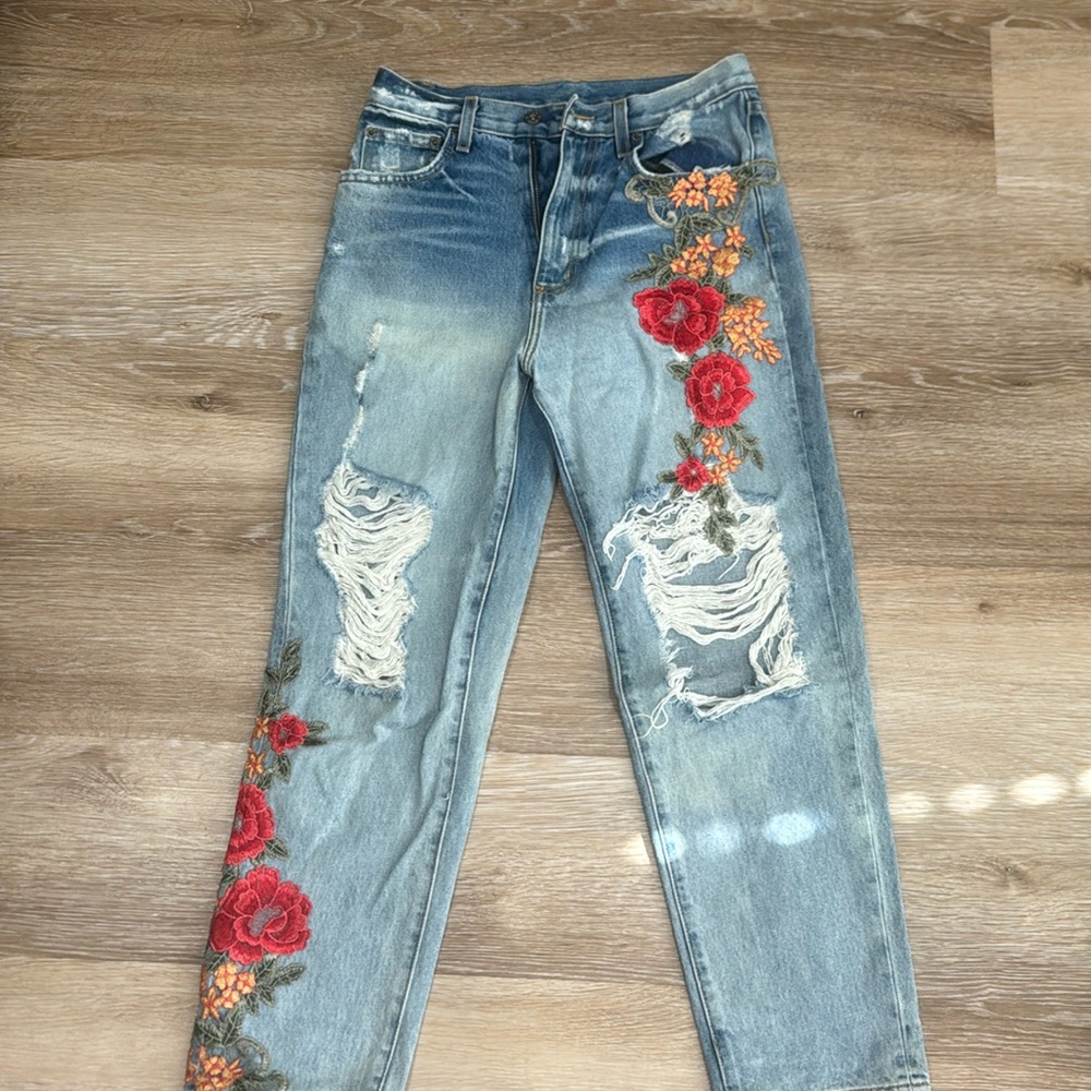 Embroidered jeans